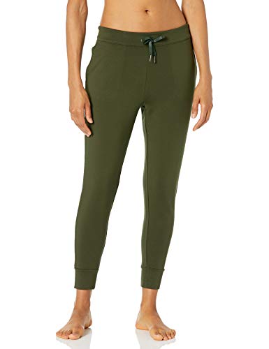 Amazon Brand - Core 10 Women's Yoga CoreCloud Fleece Jogger Sweatpant, Olive, Small