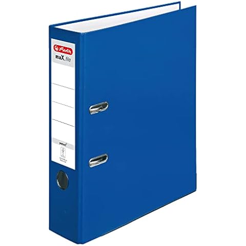 Herlitz 5480306 Blue Lever Arch File Cover