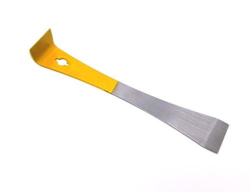 Honbay Stainless Steel Bee Hive Tool Frame Lifter and Scraper for Beekeepers (Half Yellow)