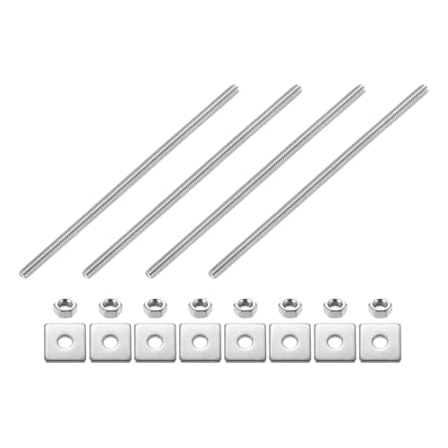 uxcell tXbhbh M6-1.0Xbhsb` 150mm XeXX`[ Ep S˂X^bh ibgƃbV[t NvAnK[AU{gp 4