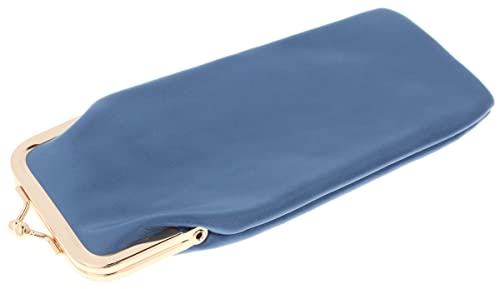 Paule & Knopf Weiches Kunstleder- Stecketui CRACE mit goldenem Schnappverschluss in Blau