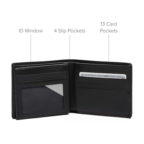TUMI - Alpha Global Center Flip Passcase - Wallets for Men - Organized Bill Compartment & Hidden Pocket - 3.8" X 4.8" X 1.0" - Black4