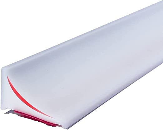 1m White Silicone Water Barrier Shower Seal Strip,Self-Adhesive Anti-Leak Seal for Wet Rooms & Baths,Universal Bathroom Kitchen Edging Trim for Floors, Trays and Sinks