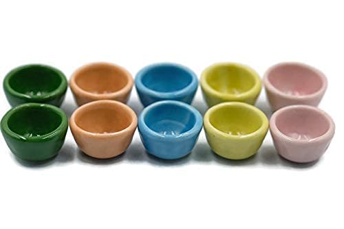 Bols en céramique miniature pour maison de poupée aux souvenirs d'enfance