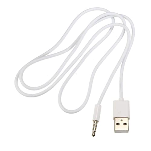 3 FEET Cable - 3.5mm Male Aux Audio Jack to USB 2.0 Male Adapter Cord - Compatible with Car, MP3 Player, Headphones, and Other Devices (White) image 5