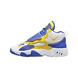 Nike Air Speed Turf Big Kids' Shoes (DZ4448-100, White/Hyper Royal/Tour Yellow) Size 4.5