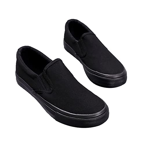 GUOANFG Hommes Femmes Slip on Walking Shoes Unisexe Indoor Gym Fitness Sports Outdoor Walking Shoes Low Top Sneakers,Black2-48 EU