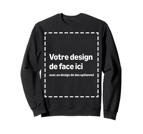Sweatshirt Personnalisé avec Votre Image Recto-Verso