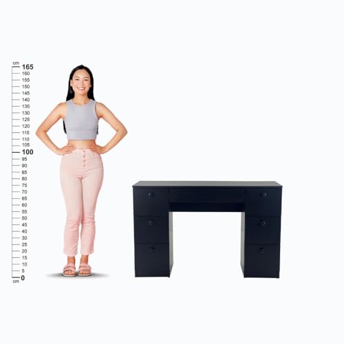 Penteadeira Ditália 7 Gavetas Pe-100 Cor:preto