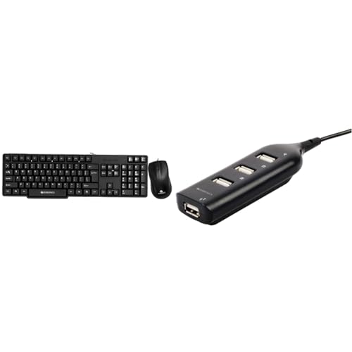 Image of Zebronics Wired Keyboard and Mouse Combo with 104 Keys and a USB Mouse with 1200 DPI -JUDWAA 750