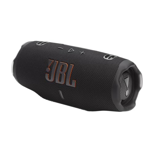 Image of JBL Charge 6, Powerful Pro Sound with AI Sound Boost Wireless Portable Bluetooth Speaker,28 Hrs Playtime, Auracast Multi-Speaker Connection, Built in Power Bank, IP68 Waterproof & dustproof, Black