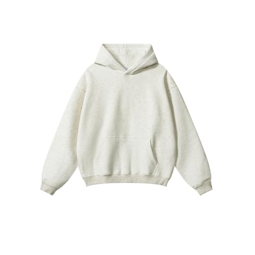 Mi Bo Tong Oversized Fleece Hoodie Heavyweight Sweatshirt Plain Hoodies Men Women Hooded Sweatshirt School Casual