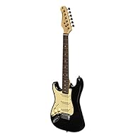 Amazon quality beginners 3/4 electric guitar ideal for for the smaller, younger player 3 x single coil pickups with 5-way pickup selector 1 x volume + 2 x tone controls Solid alder wood body Left handed version