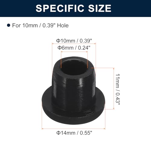 Image of uxcell 12 Pieces Black Plug Holes, H10 Waterproof Rubber Button Plug for 10mm / 0.39 inch Hole