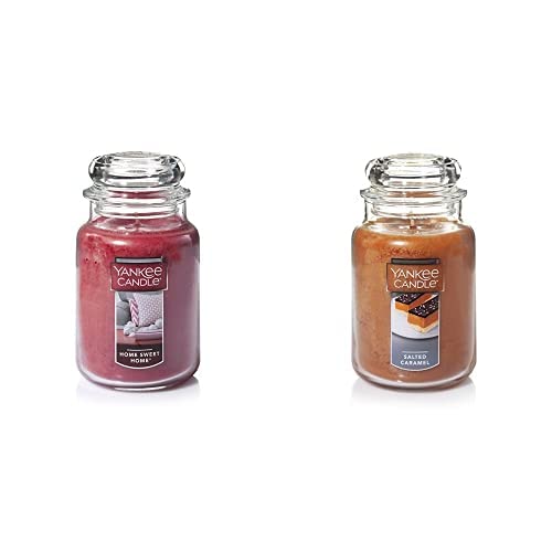 Yankee Candle Large Jar Candle Salted Caramel & Large Jar Candle Home Sweet Home #TOP12