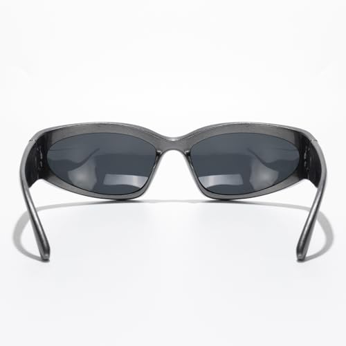 Retro Wraparound Sports Sunglasses for Men Women Vintage Cycling Shades for Motorcycle Running Streetwear Fashion UV4004