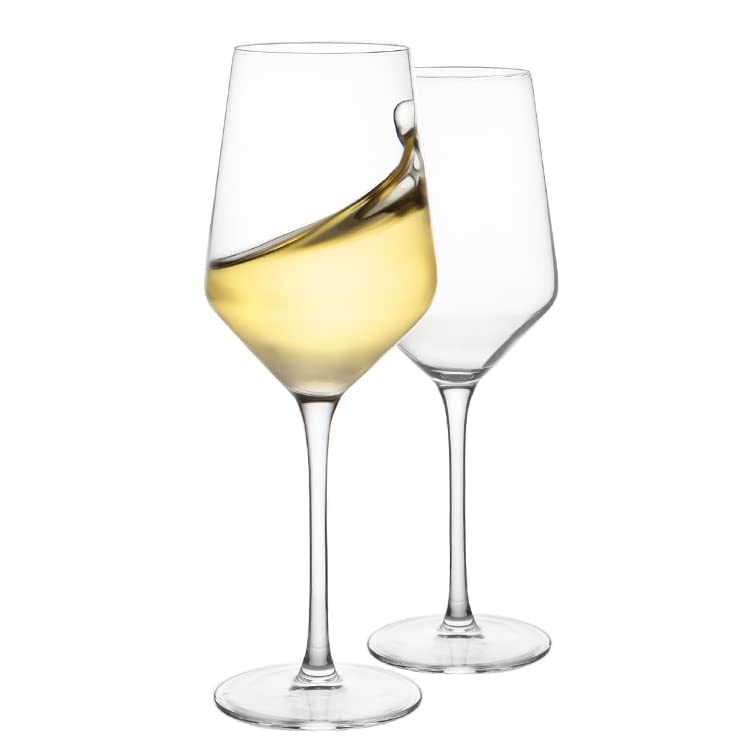 Farielyn-X Crystal Balloon Wine Glass 450 ml Red & White Wine Champagne Great Gift for Anniversary, Christmas - Elegant Party Drinking Glassware Clear Set of (Wine Glass .p, 4)