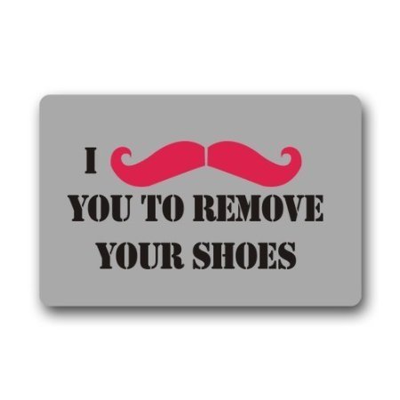 Skoyi Fashion I Mustache You A Quitar Los Zapatos Felpudo (23.6 x15.7 ) Cover