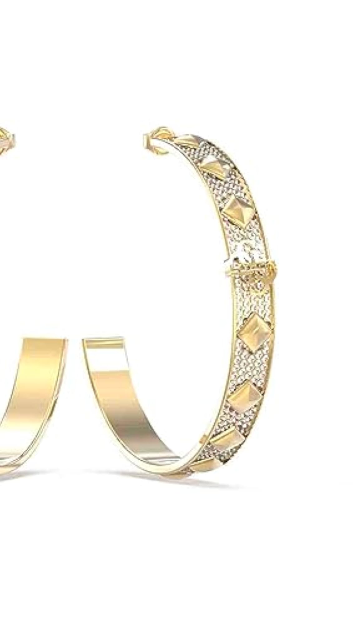 Women's Gold-Plated Stainless Steel Earrings, Hypoallergenic Gift