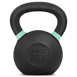 Yes4All 9RNM Pulverbeschichtetes Kettlebell aus Gusseisen, 24 kg