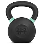 Yes4All Powder Coated Cast Iron Kettlebell Strength Training Kettlebells Weight Set for Full Body Workout, Home Gym