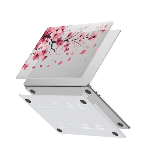 Carcasa Macbook Pro 13 flor de cerezo rosa ideal para llevar a la oficina o café