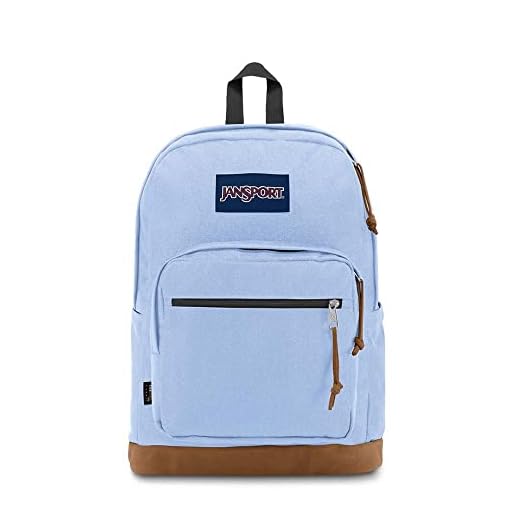 JanSport Right Pack Backpack - School, Travel, Work, or Laptop Bookbag with Leather Bottom, Hydrangea