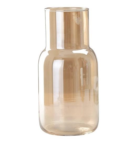 Moluppy 北欧風ガラス花瓶 20cm (アンバー)