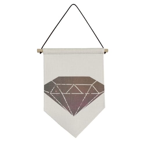Drapeau rouge à suspendre Crystal Universe en toile pour créer un salon cocooning
