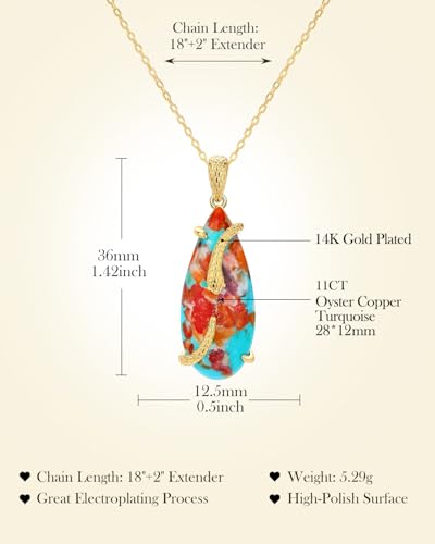 Image of AIBAO Sterling Silver Turquoise Horse /Snake Pendant Necklaces for Women | 11-20 Ct Large Horse / Snake Turquoise Boho Necklaces for Women Men Southwestern Jewelry