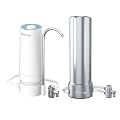 Waterdrop 5-Stage Stainless Steel Countertop Filter System with Waterdrop Countertop Water Filter, 4000 Gallons Ultra Filtration System and Filter Life Reminder