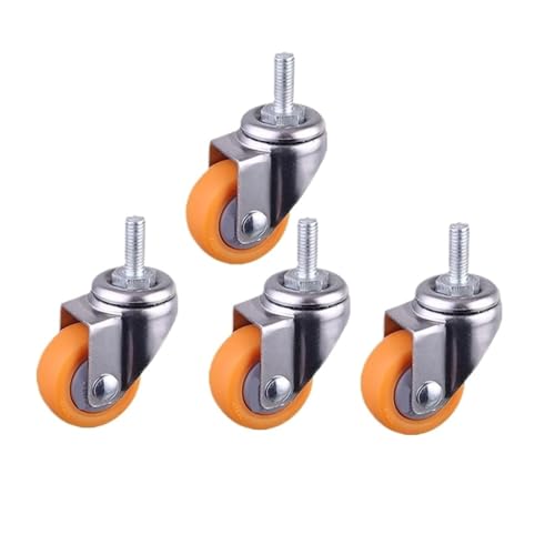 Roulettes de 1.5 pouce orange à vis lot de 4 pour haut-parleurs silencieux et vitrines