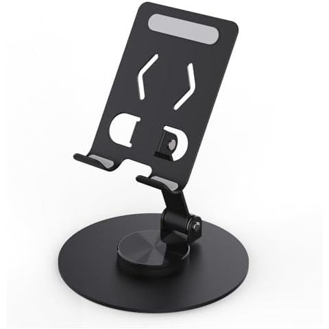 Foldable Cell Phone Stand, 360° Adjustable View Angle, Portable Mobile Phone Holder for Desk, Super Stable Holder for Phones and Tablets Cover