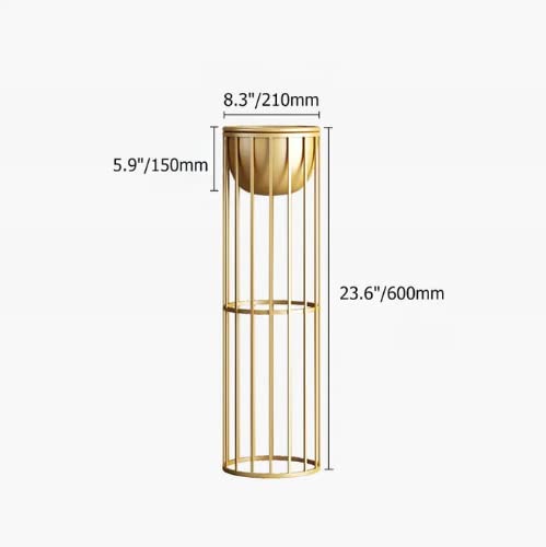 Image of Nu InventionModern Planter Plant Pot with Gold Stand for Indoor Metal (Gold)