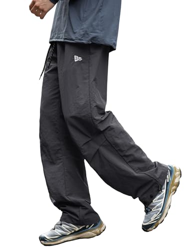 Mens Hiking Pants Cargo Outdoor Water Resistant Quick-Dry Pants Lightweight Drawstring Tactical Fishing Stretch Trousers A-Grey