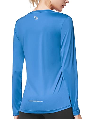 BALEAF Women's Long Sleeve Running Shirts UV Gym Yoga Sport Workout Tops Royal Blue Size M BALEAF Women's Long Sleeve Running Shirts UV Gym Yoga Sport Workout Tops Royal Blue Size M