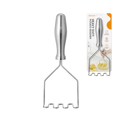 Aieve Heavy Duty Stainless Steel Potato Masher with...