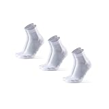 [DANISH ENDURANCE] 長距離走用靴下, マルチパック, 通気性, クッション性, 靴擦防止, ジョギング, ランニング, マラソン, スポーツ, マルチパフォーマンス, メンズ＆レディース 25.0～28.0ｃｍ ３足 ホワイト