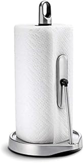 simplehuman KT1086 Quick Load Wall Mounted Kitchen Roll Holder, Suitable for Under Cupboard Cabinet, Easy One Sheet Tear, Easy to Install(Fits Kitchen Rolls Measuring 22-23cm), Brushed Stainless Steel