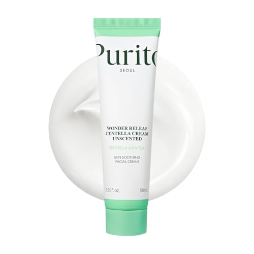 PURITO Centella Unscented Cream, Korean Centella, for All Skin Types, Soothing, Facial Cream for face, K-Beauty, Korean Skin Care, 50ml 1.7 fl.oz