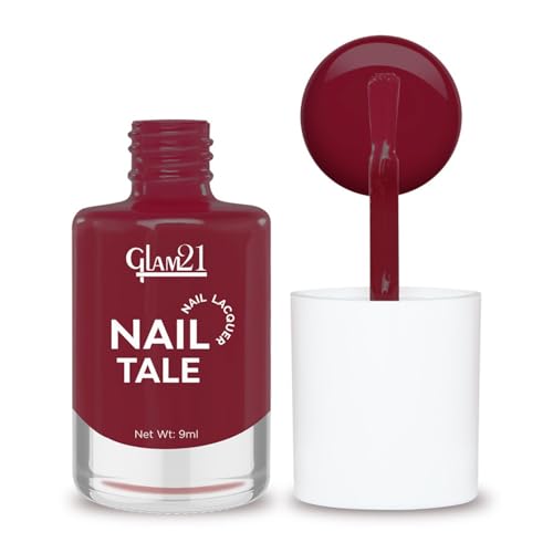 Image of Glam21 Nail Tale Nail Polish | Glossy Gel Finish | Rich Pigmentation | Chip Free | Quick Drying Formula | Long Lasting Nail Polish for Women | 9ml | Shade-27