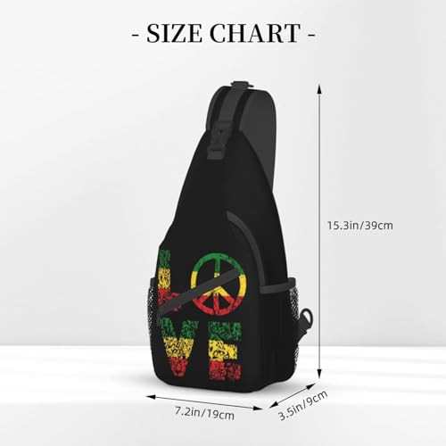 Bolso cruzado ajustable para pecho en poliéster negro miniatura 3