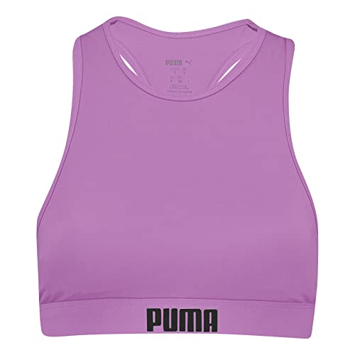 Image of PUMA Women's Racerback Swim Top Bikini Top, -018 Pink, M