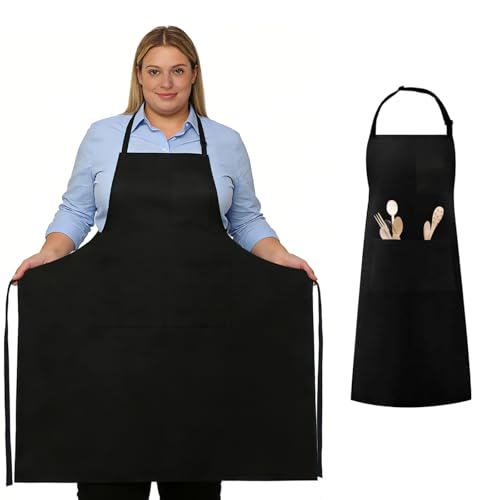 lafo Lot de 1 Tabliers de Cuisine Grande Taille Femme Homme, Tablier de Cuisine Réglable Unisexe Tablier de Barbecue Homme, Tablier Professionnel pour...
