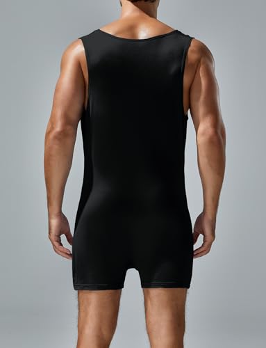 SEAUR Men's Sleeveless Pajamas Athletic Supporters Wrestling Singlets One Piece Lounge Bodysuit Sport Boxer Fitness Jumpsuit2