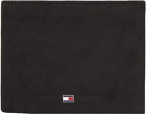 Tommy Hilfiger Uomo Portafoglio Johnson con Scomparto Monete, Nero (Black), Taglia Unica