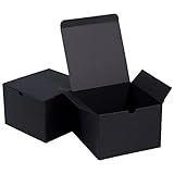 NIGNYA Black Gift Boxes 5x5x3.5 inches, 30 Pack Small Kraft Cardboard Gifts Boxes Paper Cube Favor B