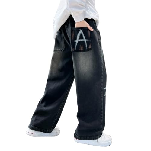 Jean cargo baggy garçons 6 ans et plus style Y2K hip hop streetwear d'été