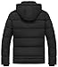 GGleaf Men's Hooded Winter Coat Warm Puffer Jacket Thicken Quilted Jacket Medium Night Black