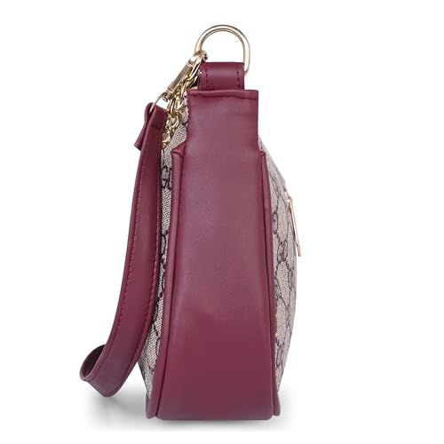Image of Women's Stylish Printed Shoulder Bag | Trendy Daily Use Handbag with Chain Strap | Lightweight PU Leather Sling Bag for Girls & Women | Spacious & Durable Casual Fashion Purse